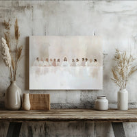 The Last Supper Canvas Print | Minimalist Jesus and Apostles Wall Art | Premium Gallery Wrap Decor | Christian Home Gift for Living Room