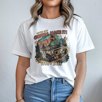 Dinosaur Graphic T-Shirt | Retro Jungle Adventure Print | 100% Premium Cotton Tee | Funny Gift For Dino Lovers And Paleontology Fans