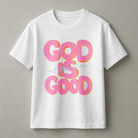 God Is Good All The Time T-Shirt | Retro Typography Christian Graphic Tee | Premium 100% Cotton | Religious Faith Gift For Him And Her