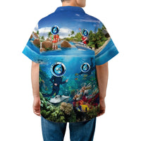 Scuba Diving Hawaiian Shirt | Tropical Ocean Coral Reef Print | Breathable Woven Polyester | Fun Vacation Gift for Divers