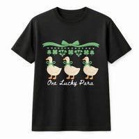 One Lucky Para T-Shirt | Cute Goose St Patrick's Day Design | Premium Soft Cotton | Teacher Appreciation Gift for Paraprofessionals