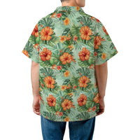 Fake Six-Pack Abs Hawaiian Shirt | Tropical Hibiscus Lei Print | Premium Wrinkle-Resistant Polyester | Funny Summer Vacation Gift For Men