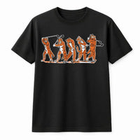 Tiger Golf Swing Graphic T-Shirt | Funny Animal Sports Illustration | Premium Soft Cotton Tee | Unique Golf Gift for Men and Women