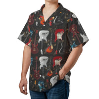Electric Guitar Hawaiian Shirt | Music Lover All-Over Print | Lightweight Breathable Polyester | Premium Musician Gift for Men